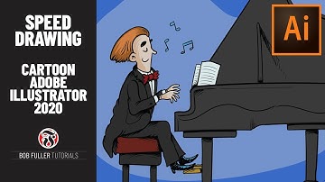 Speed Drawing Cartoon Adobe Illustrator 2020 | Speed Art Drawing Cartoon | Blob Brush