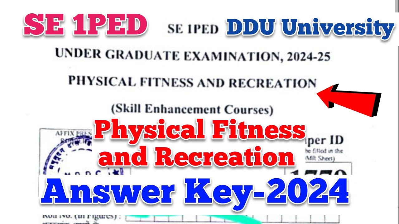 🔴Live आज शाम 7 बजे | Physical fitness answer key ddu | physical fitness and recreation answer key