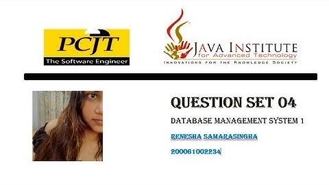 Data Base Task 04 |  1st Year | Java Institute