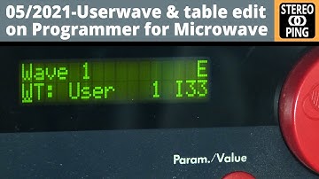 2021/05 - Userwave & Wavetable editing on Synth Programmer for Microwave