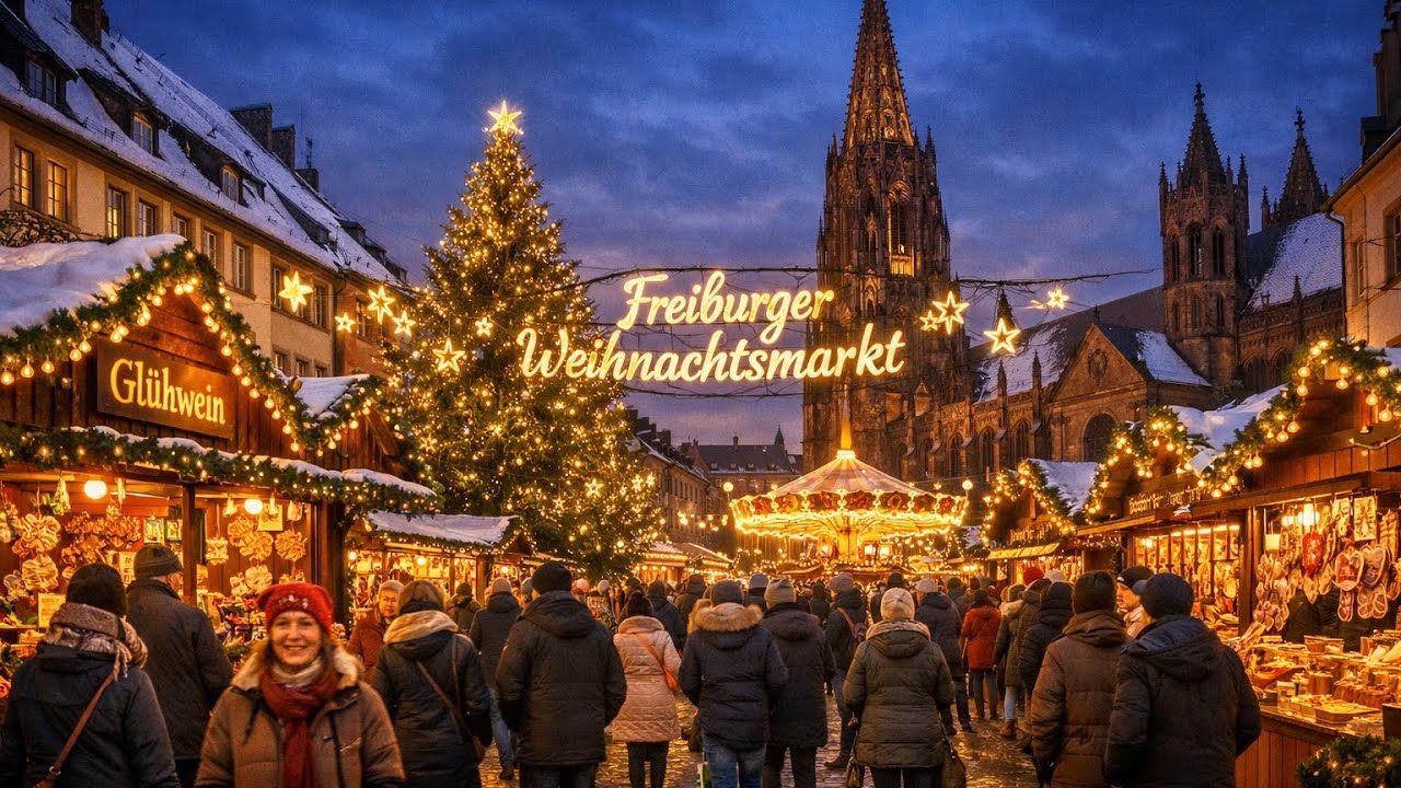 Christmas Market | 4K Walking Tour | Freiburg im Breisgau🎄🎄🎄🎅