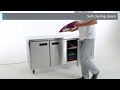 Vidéo: Table inox réfrigérée négative 417 Litres, 3 portes, 750 W, 220 V - MONO