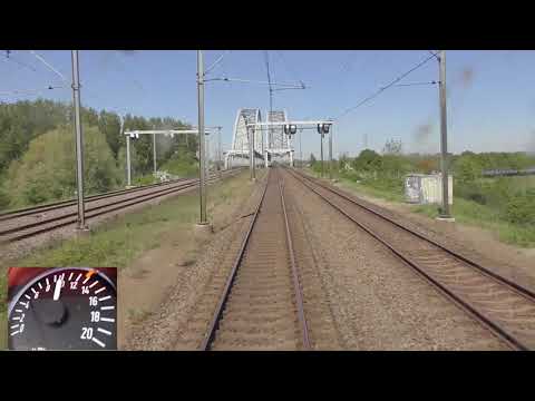 Meerijden met de machinist van Almere naar Rotterdam met snelheidsmeter