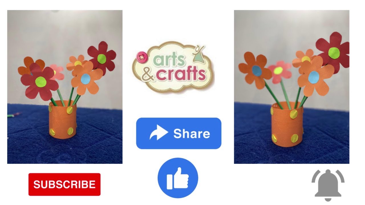 How to make paper flower, ART & CRAFT YouTube
