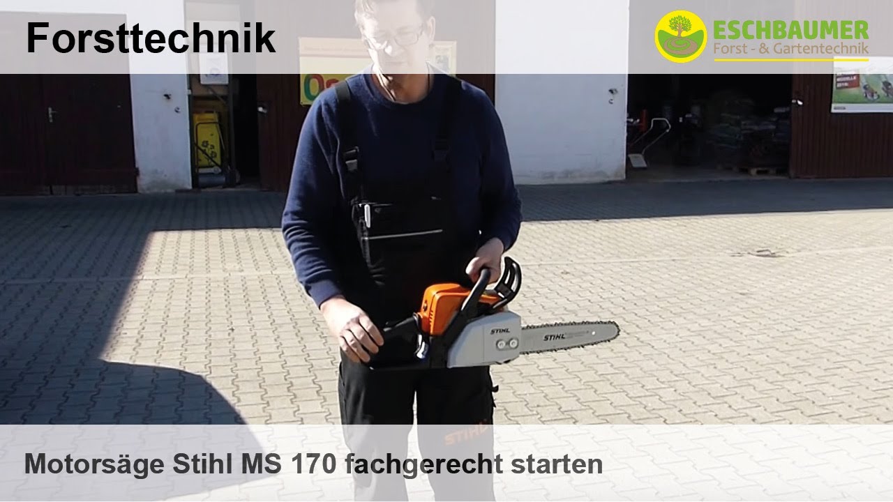 Motorsage Stihl Ms 170 Fachgerecht Starten Youtube Motorsage Stihl Ms 170 Fachgerecht Starten Youtube