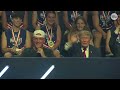 Donald Trump enters Patriot Games finals with Pat McAfee after Air Force One flight to Cleveland