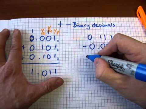 Add - Subtract BINARY decimals - YouTube