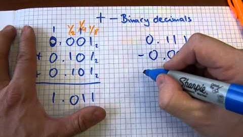Add - Subtract BINARY decimals