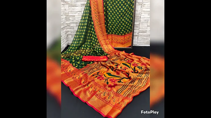 Designer chiffon brasso saree with BEAUTIFUL paithani pallu and border 750fw 8247630046