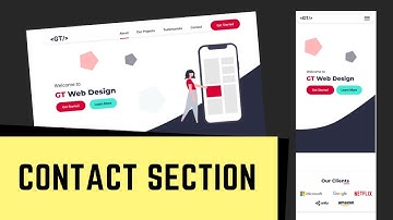 Figma To HTML - One Page Website - Designing The Contact Section