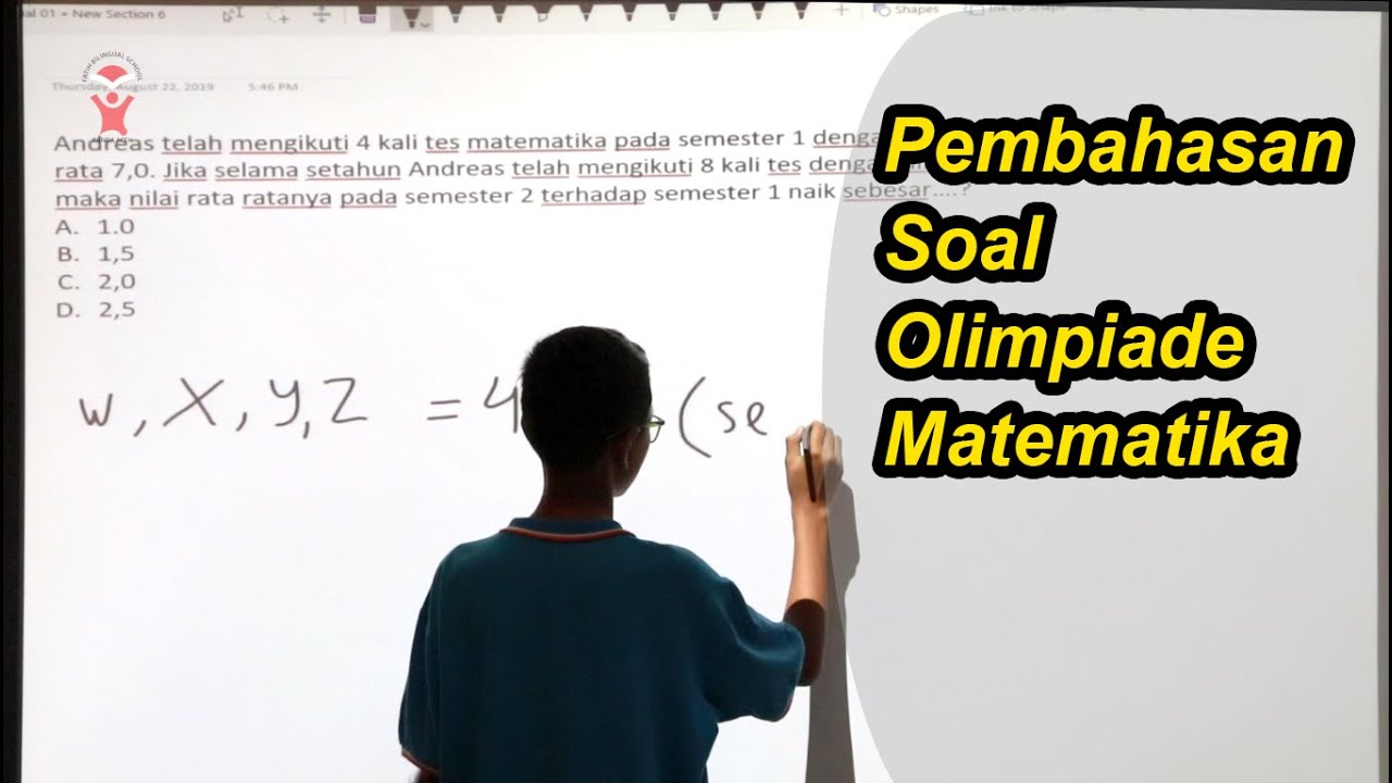 Pembahasan Soal Olimpiade Matematika Nomor 01 Youtube