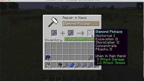 Merging enchants using Anvil.