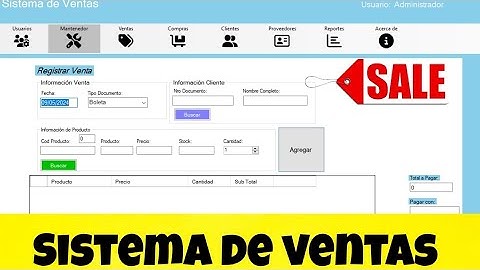 Sistema de Ventas en C# & SQL Server