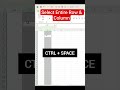 How to select Entire Row & Column In Excel #shorts #short #shortvideo #shortsvideo #shortsfeed #yt