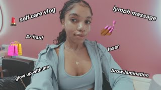 maintenance + self care vlog *ੈ✩‧₊♡˚facial, eyebrows nails, pedi + more