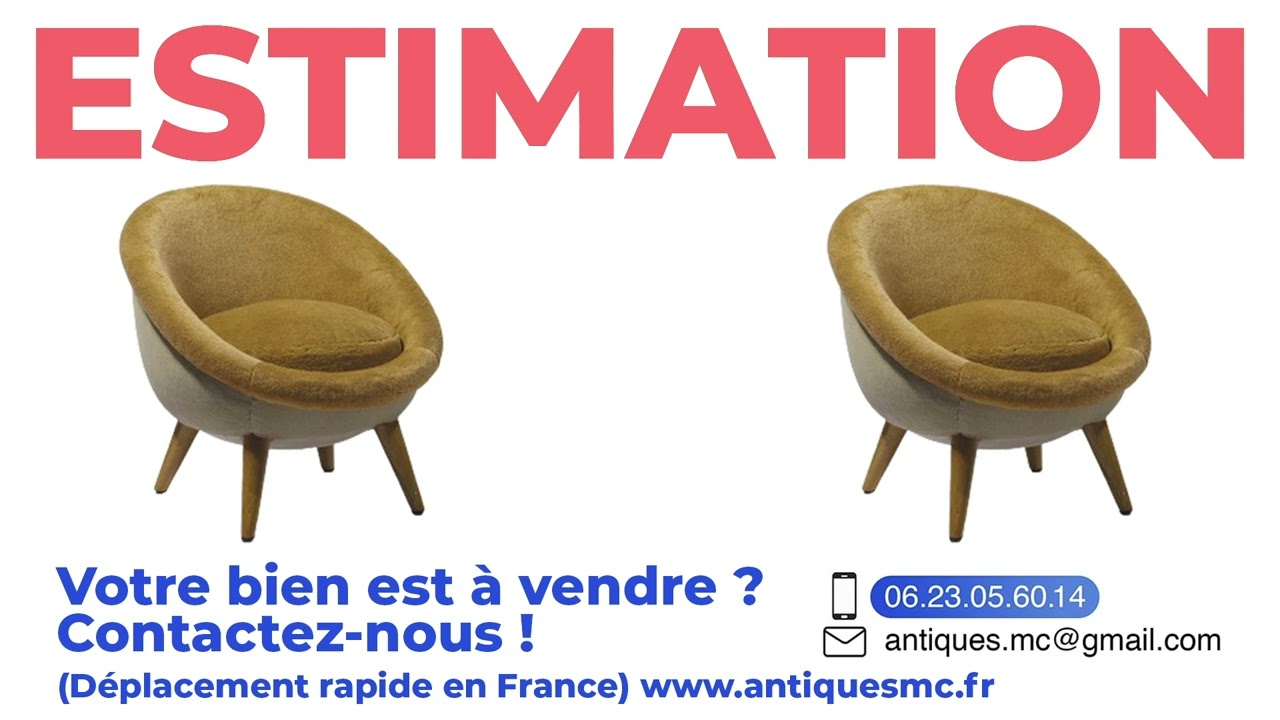Estimation du Fauteuil Œuf de Jean Royère sur le marché des meubles vintage