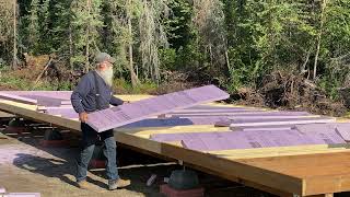 Insulating cabin floor for Alaska cold at the off grid homestead.