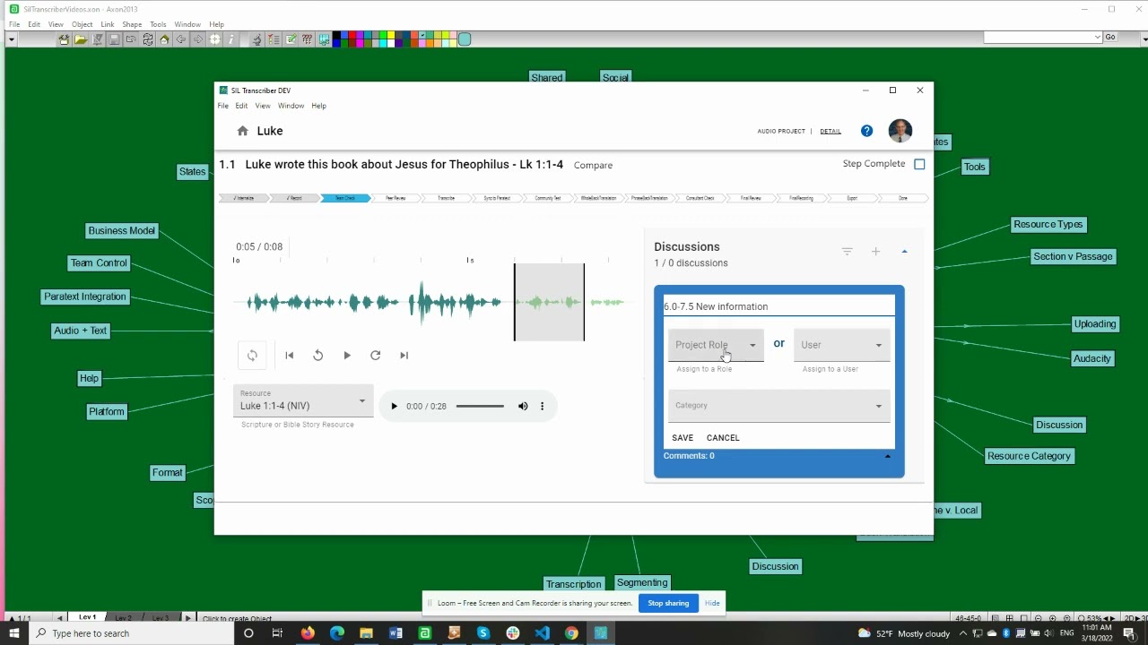 Team and Peer Review 18 March 2022 - Demonstrate the Team Check and Peer Review and show how threaded discussions can be used to capture audio or text comments and assign them to people or roles.