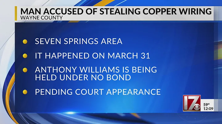 Man accused of stealing copper wire in Wayne County