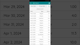 How to check tech hours reports through Ezybooks Mobile App ? screenshot 2