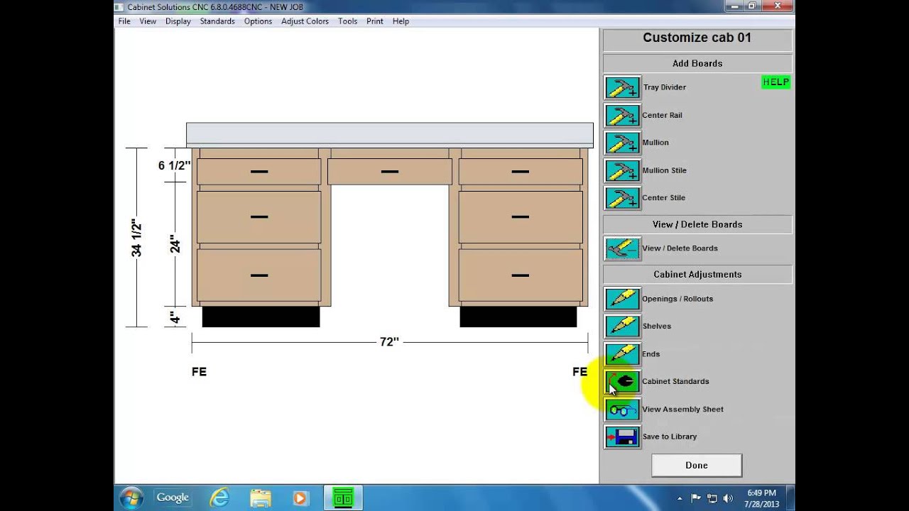 Build A Desk In Cabinet Solutions Software Youtube