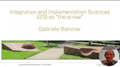 Bammer video for "Integration and Implementation Sciences (i2S) as “the arrow.”" (Intereach webinar)