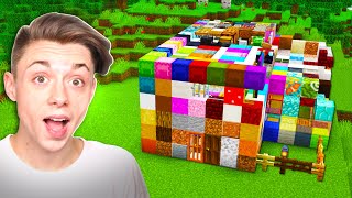 Building a Minecraft house Using EVERY Single Block...