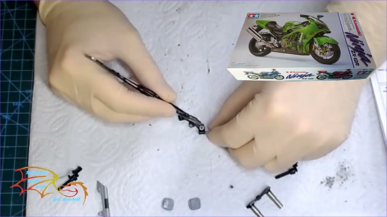 1/12スケール ミミック Tamiya Kawasaki Ninja ZX-12R Scale 1/12 Part 9 - YouTube