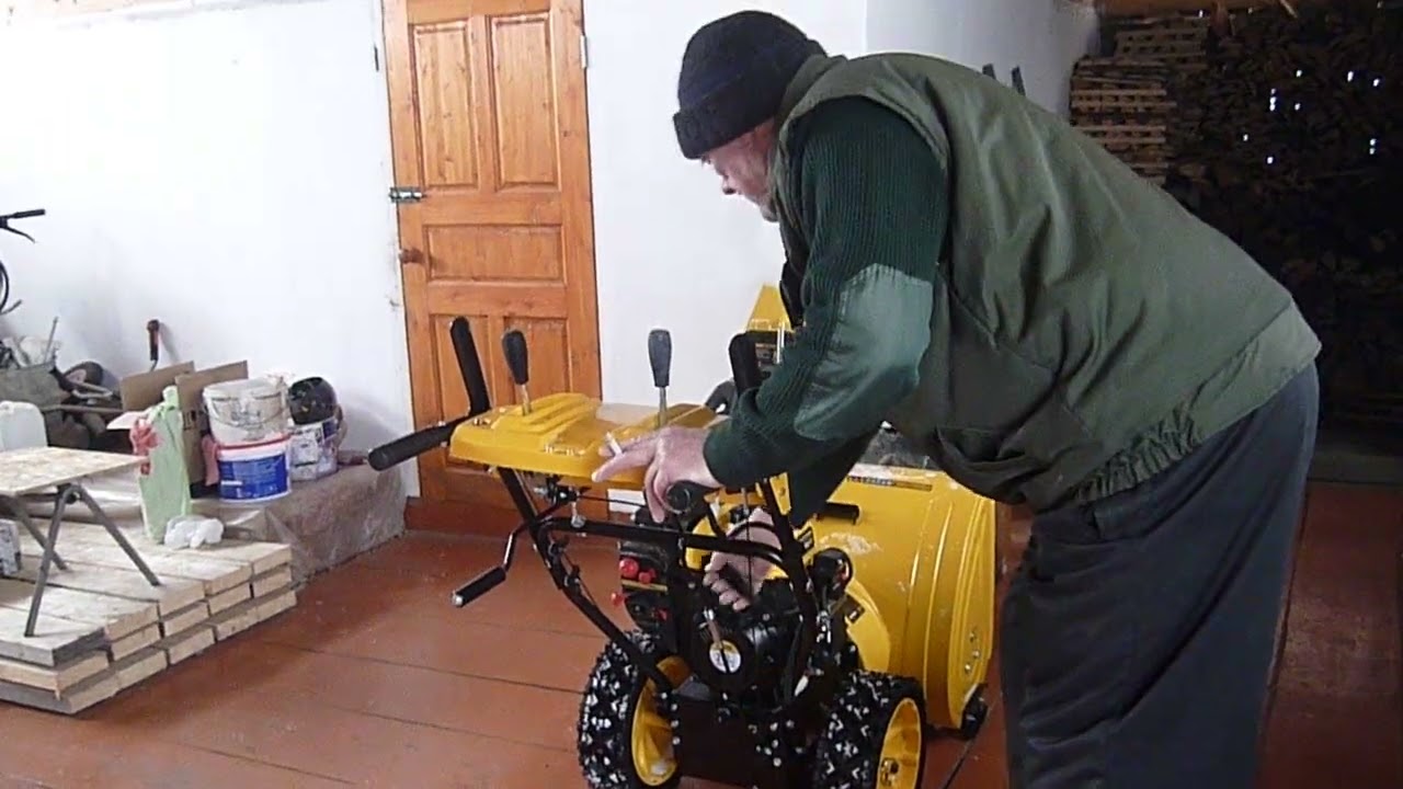 Заводим снегоуборщик Дензел  610 PRO в минус 20!