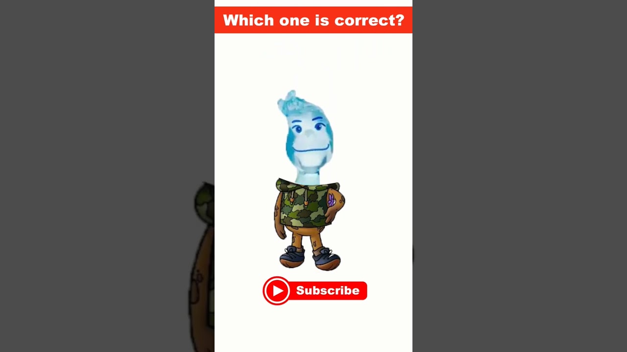 Which one is real face of Clod from Elemental