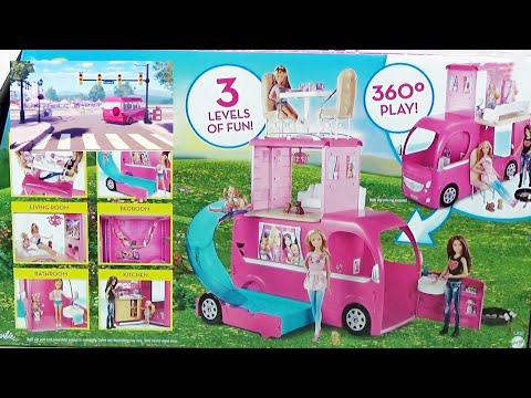 Барби в доме мечты Авто-домик с кухней, спальней и бассейном! Barbie Pop-Up Camper 2015
