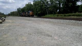 Csx 2 sd70mac engine power move at attridge road milepost 382