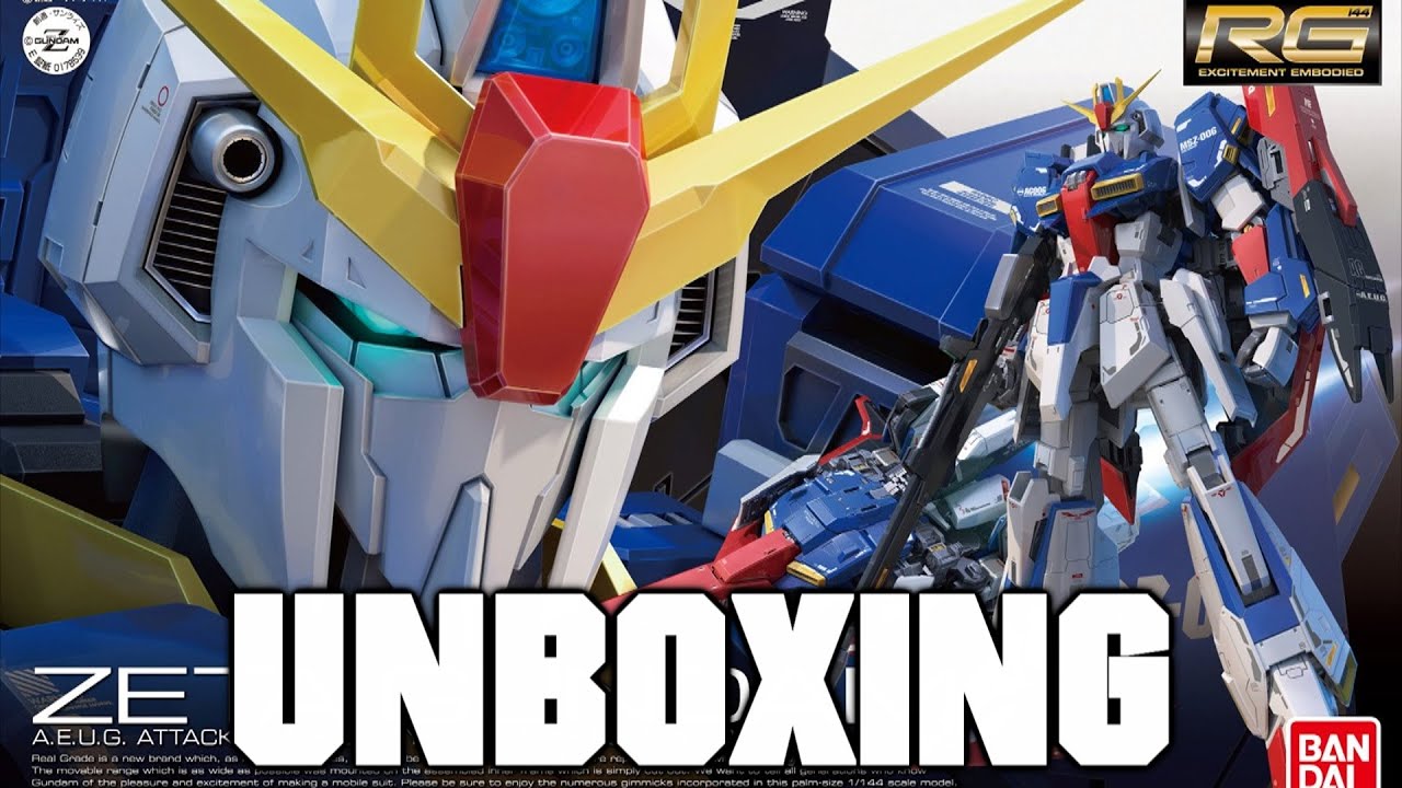 1/144 RG Zeta Gundam Unboxing - YouTube