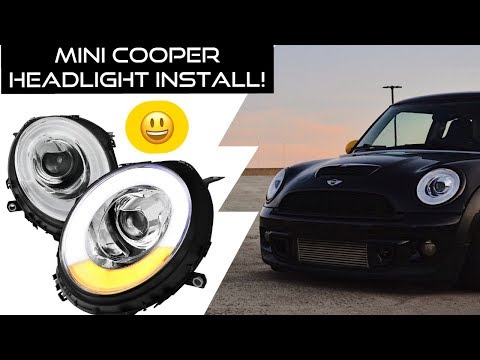 MINI COOPER S LED HEADLIGHT INSTALL! (R56) HEADLIGHT UPGRADE - F56 STYLE HEADLIGHTS!