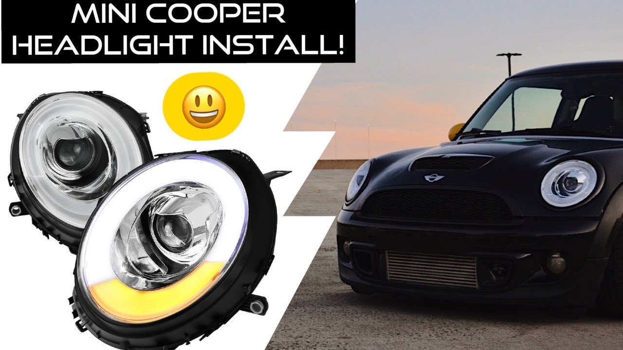 MINI COOPER S LED HEADLIGHT INSTALL! (R56) HEADLIGHT UPGRADE - F56 ...