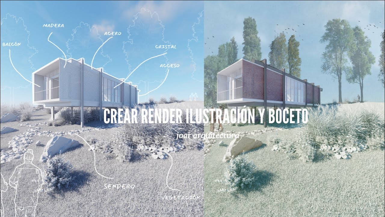 Modelo Render ¡ COMO CREAR UN RENDER EN 2 ESTILOS DIFERENTES ¡ - YouTube