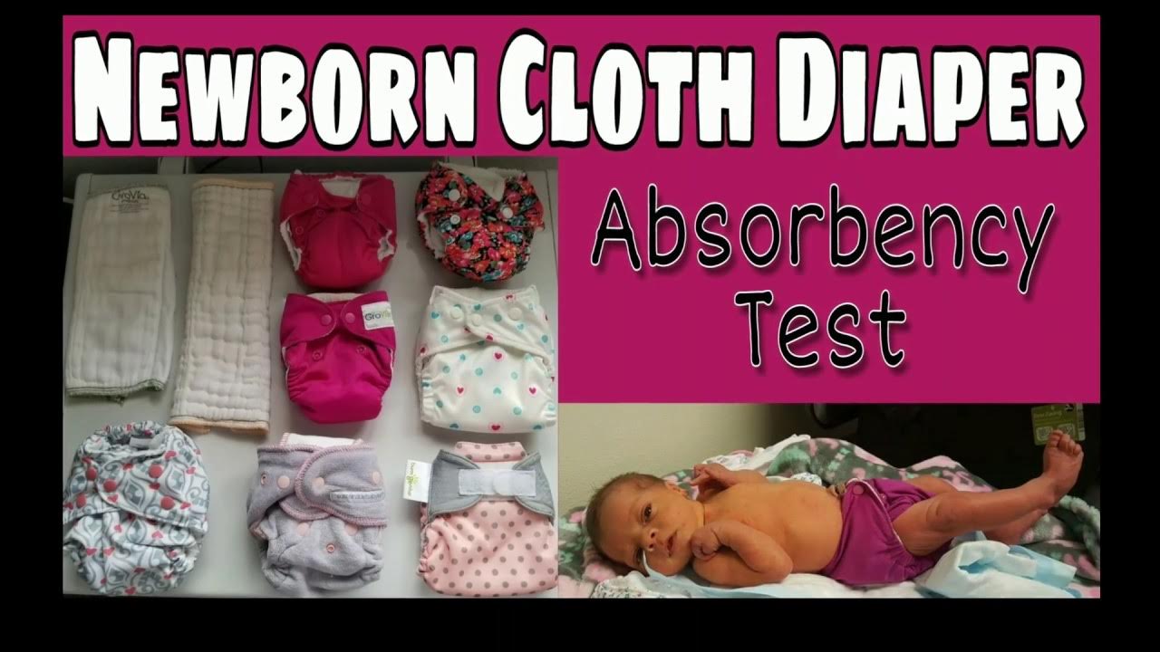Newborn Cloth Diaper Absorbency Test YouTube