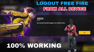 Your Account Has Been Logged In On Another Device Logout Free Fire Account From Other Devices