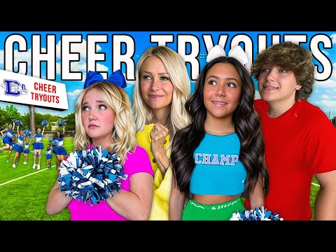 MY 3 KiDS TRY OUT FOR HiGH SCHOOL CHEER! *EMOTiONAL*