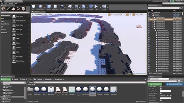 Unreal Engine 4: Modular Street Block gen and baking.