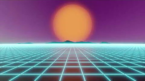 80s Sunset Graphic (4K)