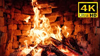 Relaxing Fireplace With Burning Logs And Crackling Fire Sounds 🔥 Fireplace 4K Tv (3 Hours)