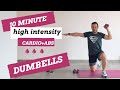 10 min cardio hiittabata workout  full body no repeat dumbbells  buenofit