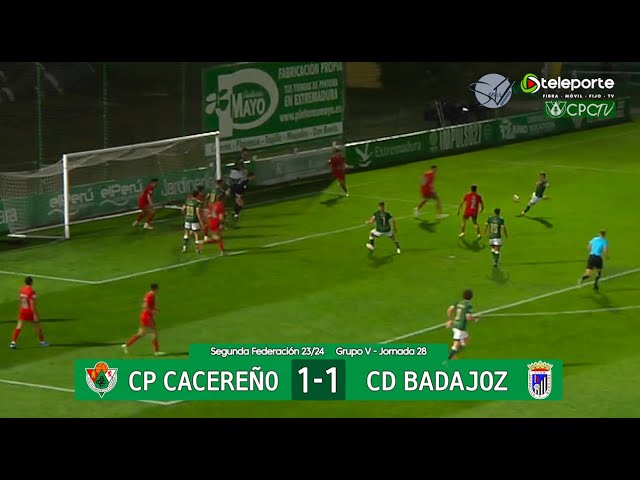 Resumen: CP Cacereño - CD Badajoz (Segunda Federación Gr.V 23/24)