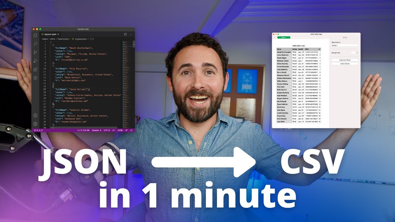 How To Convert A Json To Csv In 1 Minute / Json To Csv
