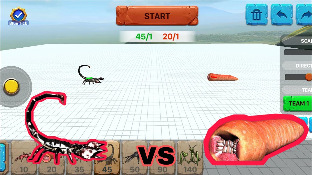 🦂Emperor Scorpion vs BladeWorm 🪱