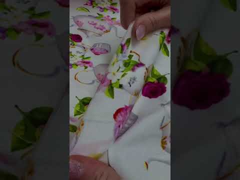 Ткань Панама хлопок 180 см 235 гр/м2 з защитой от пятен, для скатертей, штор, декора мафін до чаю, видео 1