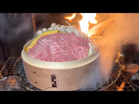 寒くなってきたので牛モモでせいろしました【炭火キャンプ飯17】