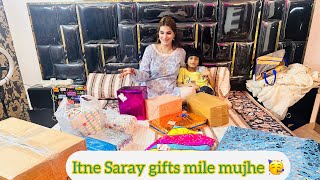 Gifts 🎁 unboxing kisne dia kya kya 🤩 || Rabia Ali || Daily Vlog