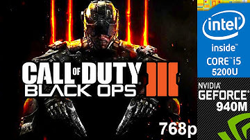 COD - Black Ops 3 on HP Pavilion 15-ab032TX, High/Med Setting 768p, Core i5 5200u + Nvidia 940m